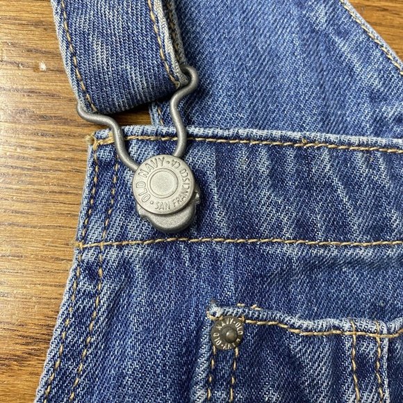 Old Navy Maternity Overalls Denim Shortalls Cut Off Shorts Blue - Picture 4 of 12